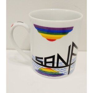 1981 San Francisco Rainbow Mug I ❤️ SF Handle Design Ceramic Coffee Cup